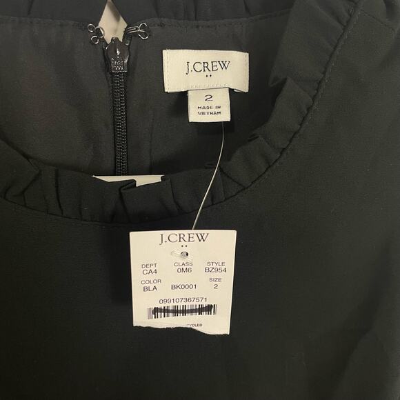 J Crew Ruffle Neck Suit Fashion Workwear Sleeveless Lined Dress US Women's 2 New - Picture 4 of 5